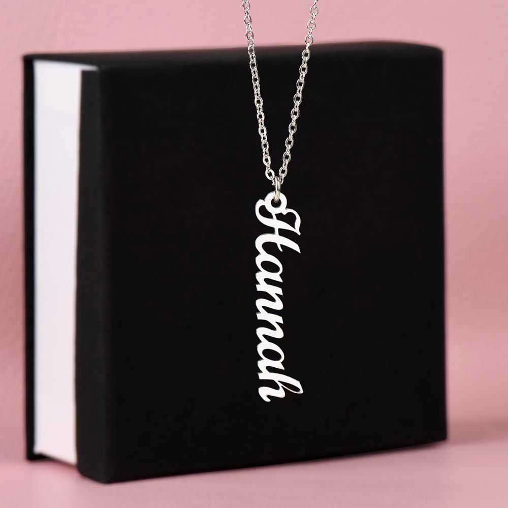 Vertical Name Necklace - Crystallized Collective