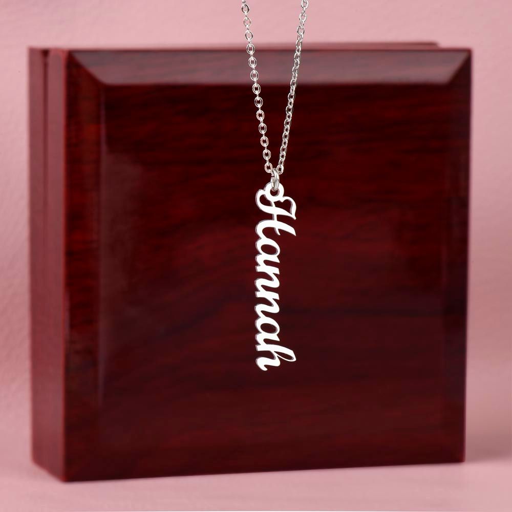 Vertical Name Necklace - Crystallized Collective