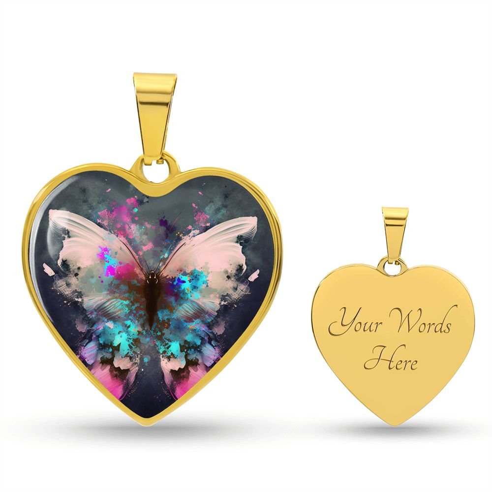 Watercolor Butterfly Necklace - Crystallized Collective