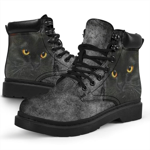 Black Cat Suede Boots