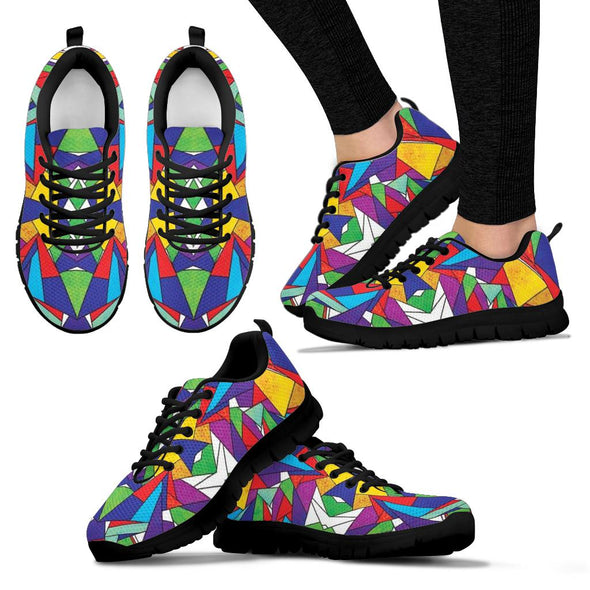 Colorful Geometric Art Sneakers