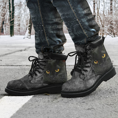Black Cat Suede Boots