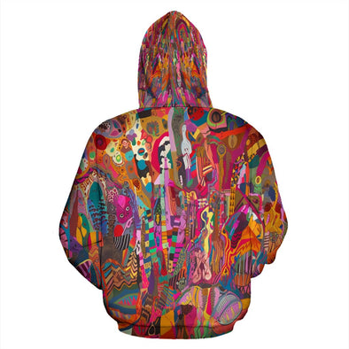 Abstract Bohemian Pattern Hoodie - Crystallized Collective