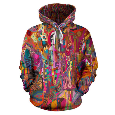 Abstract Bohemian Pattern Hoodie - Crystallized Collective