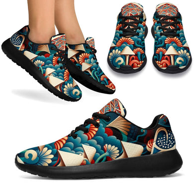 Abstract Mushrooms Sport Sneakers - Crystallized Collective