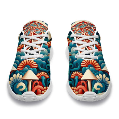 Abstract Mushrooms Sport Sneakers - Crystallized Collective