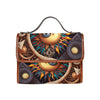 Abstract Sun and Moon Canvas Satchel Bag - Crystallized Collective