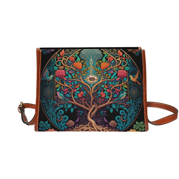 Alhambra Tree of Life Canvas Satchel Bag - Crystallized Collective