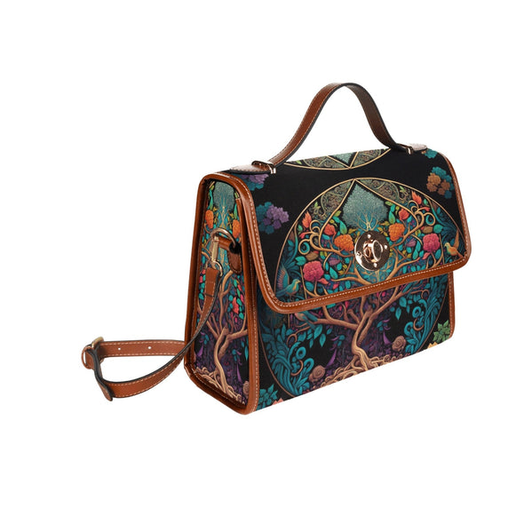 Alhambra Tree of Life Canvas Satchel Bag - Crystallized Collective
