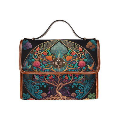 Alhambra Tree of Life Canvas Satchel Bag - Crystallized Collective