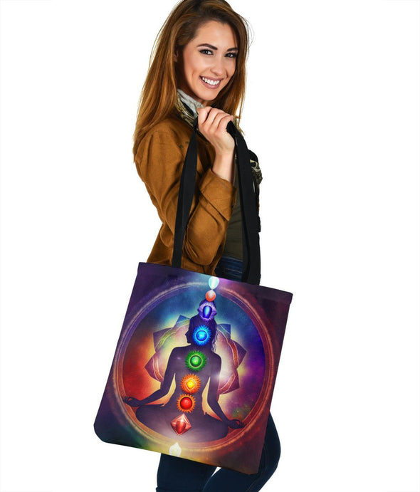 Aligned Chakras Tote Bag - Crystallized Collective
