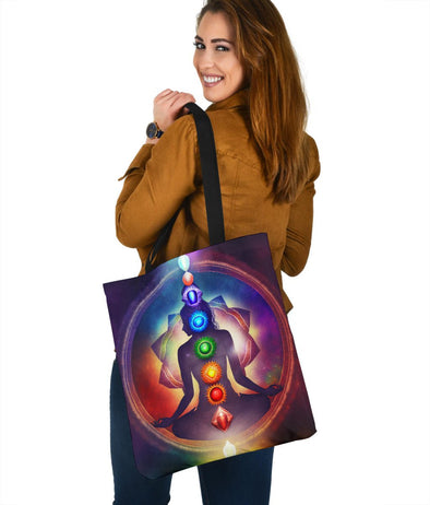 Aligned Chakras Tote Bag - Crystallized Collective