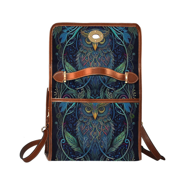 Art Owl 2 Canvas Satchel Bag - Crystallized Collective