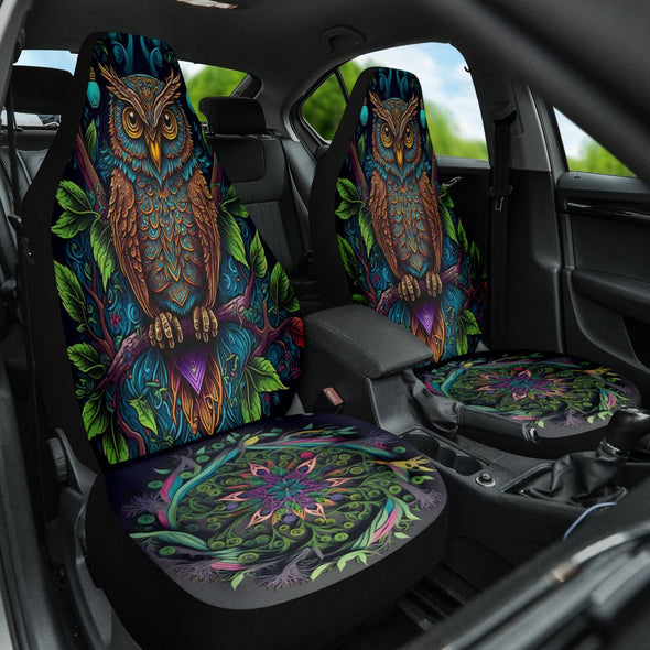 Art Owl Mandala Seat Cover - Crystallized Collective