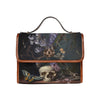 artistic skull flowers Canvas Satchel Bag - Crystallized Collective