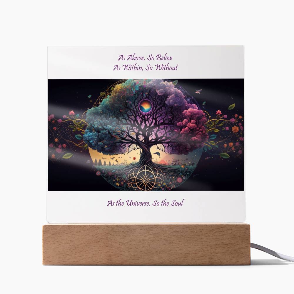 As Above So below Tree of Life Acrylic - Crystallized Collective