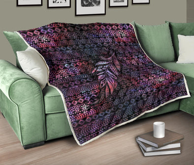 Aztec Feather Premium Quilt - Crystallized Collective