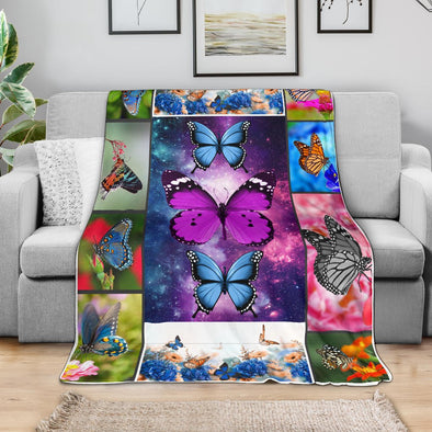 Beautiful Butterflies Premium Blanket - Crystallized Collective