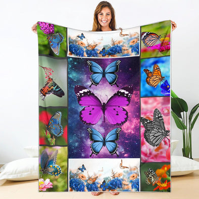 Beautiful Butterflies Premium Blanket - Crystallized Collective