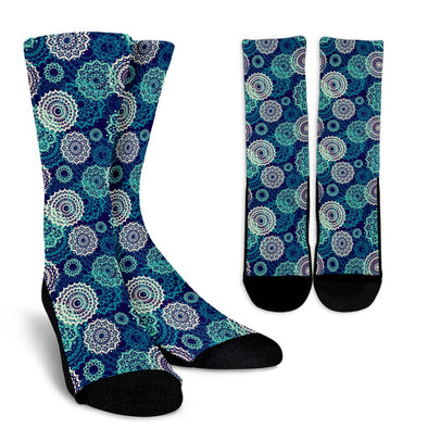 Blue Boho Socks - Crystallized Collective