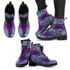 Blue Purple Paisley HandCrafted Boots - Crystallized Collective