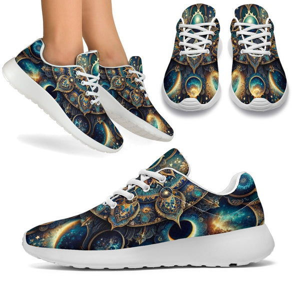 Bohemian Galaxy Mandala Sport Sneakers - Crystallized Collective