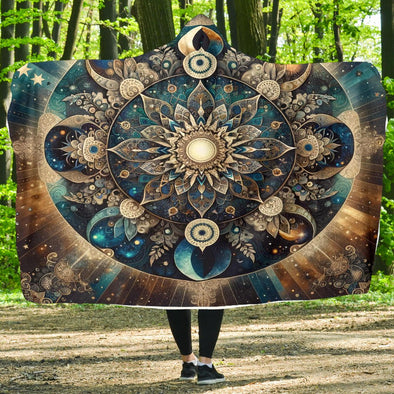 Bohemian Mandala Hooded Blanket - Crystallized Collective