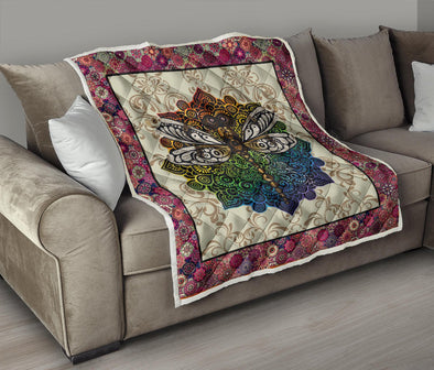 Boho Dragonfly Premium Quilt - Crystallized Collective