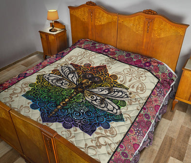 Boho Dragonfly Premium Quilt - Crystallized Collective