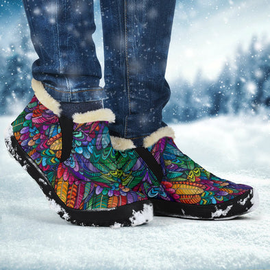 Boho Feathers Winter Sneakers - Crystallized Collective