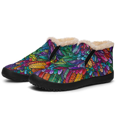 Boho Feathers Winter Sneakers - Crystallized Collective