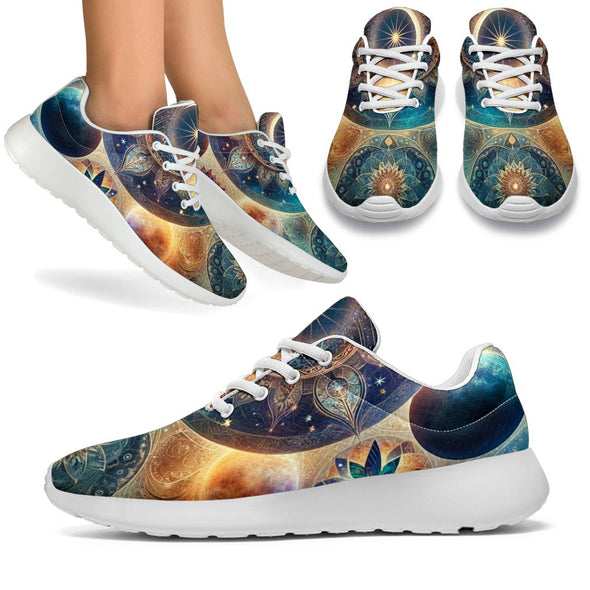 Boho Galaxy Mandala Sport Sneakers - Crystallized Collective
