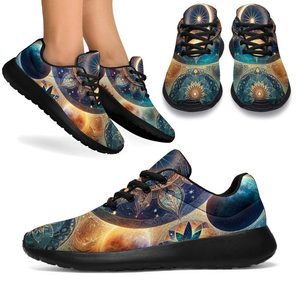 Boho Galaxy Mandala Sport Sneakers - Crystallized Collective