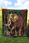 Boho Jungle Elephant Premium Quilt - Crystallized Collective