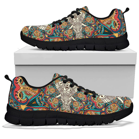 Boho Mandala Elephant Sneakers - Crystallized Collective