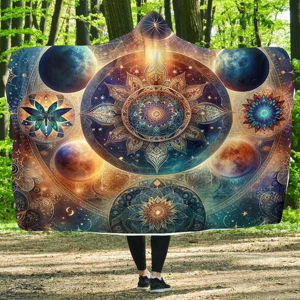 Boho Mandala Light Hooded Blanket - Crystallized Collective