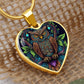 Boho Owl Heart Necklace - Crystallized Collective