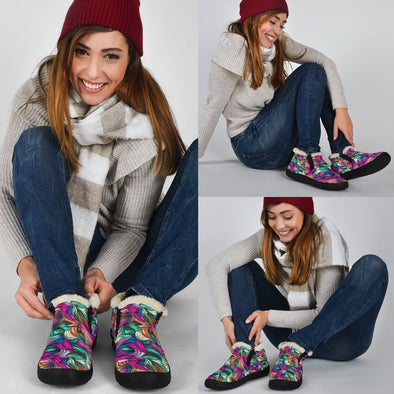 Boho Psychedelic Abstract Winter Sneakers - Crystallized Collective