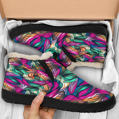 Boho Psychedelic Abstract Winter Sneakers - Crystallized Collective