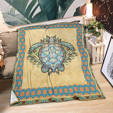 Boho Turtle Premium Blanket - Crystallized Collective