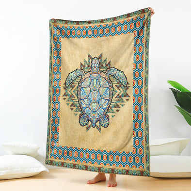 Boho Turtle Premium Blanket - Crystallized Collective