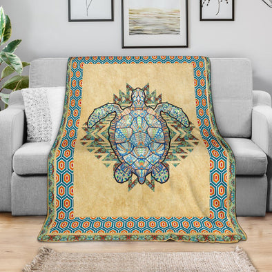 Boho Turtle Premium Blanket - Crystallized Collective