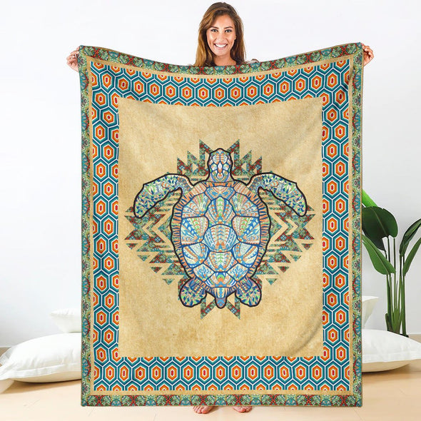 Boho Turtle Premium Blanket - Crystallized Collective