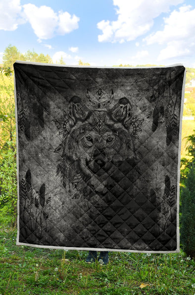 Boho Wolf Premium Quilt - Crystallized Collective