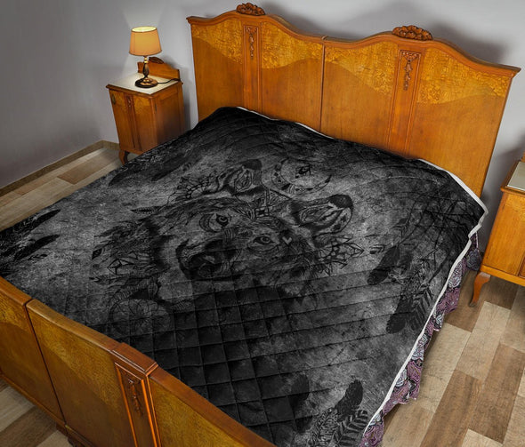 Boho Wolf Premium Quilt - Crystallized Collective