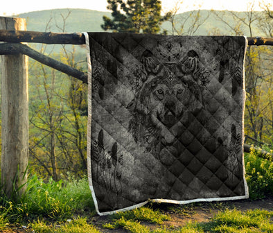 Boho Wolf Premium Quilt - Crystallized Collective