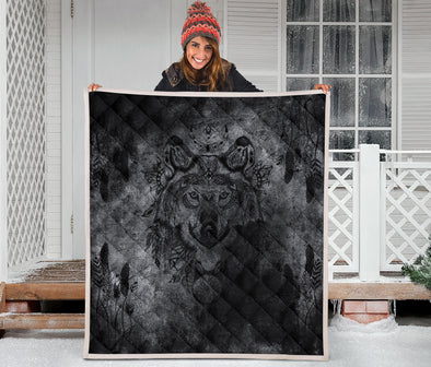 Boho Wolf Premium Quilt - Crystallized Collective