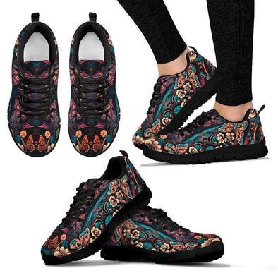 Butterfly and Flowers Cottagecore Sneakers - Crystallized Collective