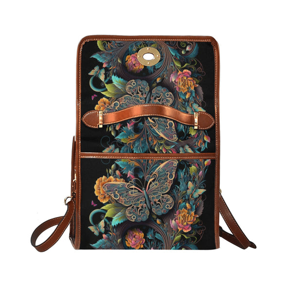 Butterfly Cottagecore Garden Canvas Satchel Bag - Crystallized Collective