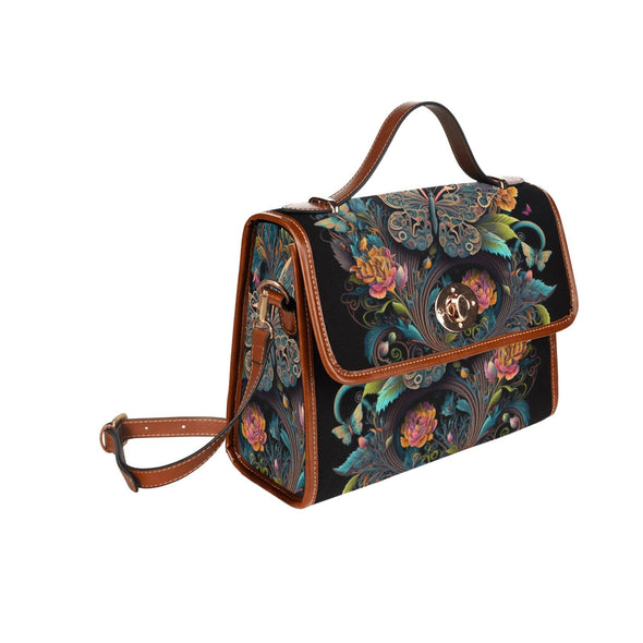 Butterfly Cottagecore Garden Canvas Satchel Bag - Crystallized Collective